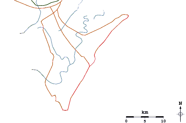 Roads and rivers around Matinhos
