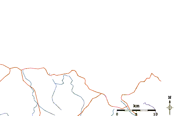 Roads and rivers around Motukahakaha and Paradise Bay