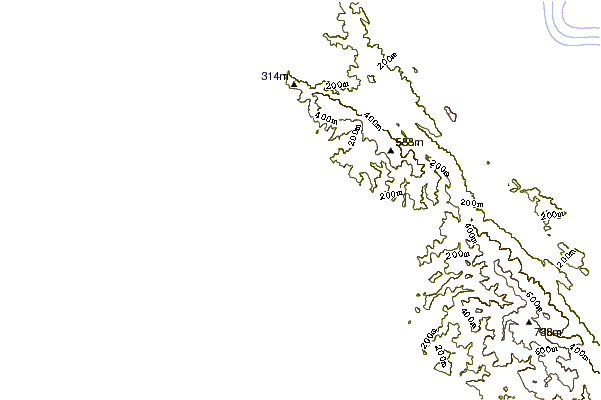 Shoreline around Mavericks