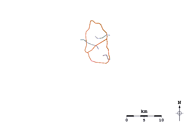 Roads and rivers around Maximus Point and Town Lefts