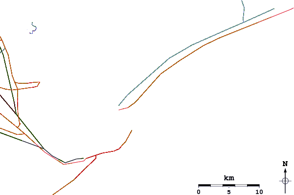 Roads and rivers around Meacom Pier