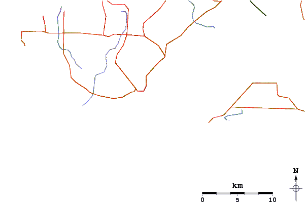Roads and rivers around Meanos