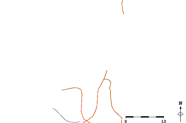 Roads and rivers around Mejillones