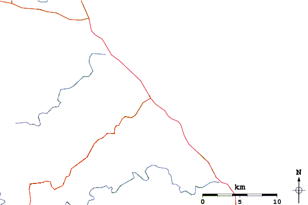 Roads and rivers around Melnitza