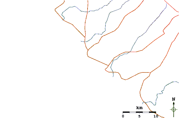 Roads and rivers around Melon and Pochomil