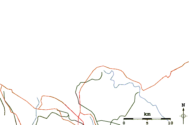 Roads and rivers around Menakoz