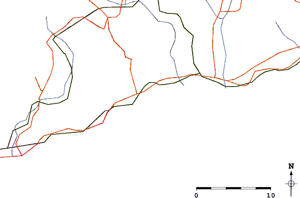 Roads and rivers around Baie du Soleil