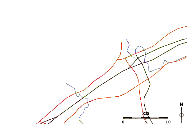 Roads and rivers around Mentor