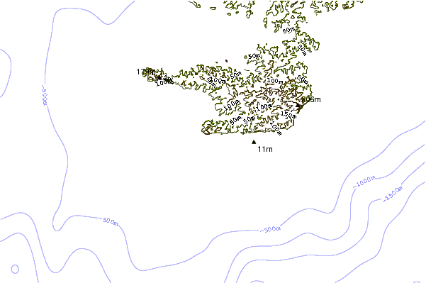 Shoreline around Mera