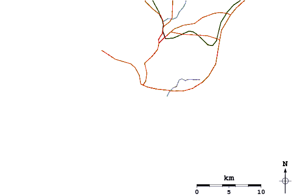 Roads and rivers around Mera