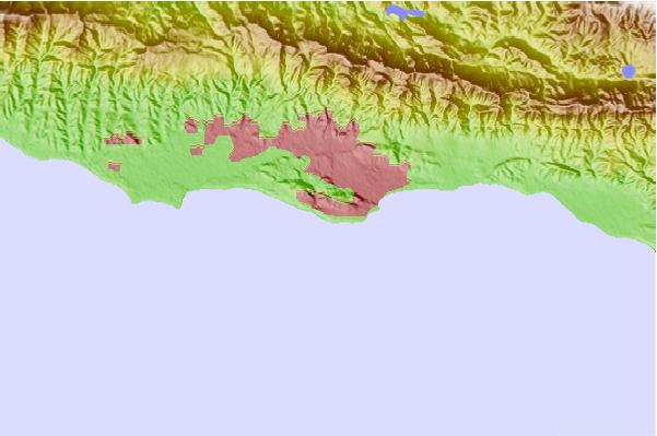 Surf spots located close to Mesa