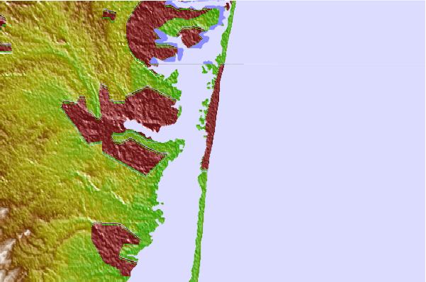 Surf spots located close to Meters
