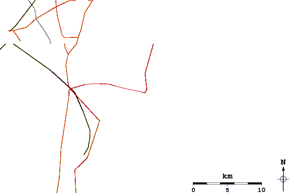 Roads and rivers around Meters
