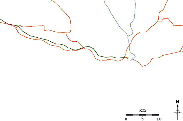 Roads and rivers around Metigama Right