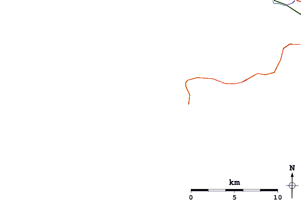 Roads and rivers around Mewslade Bay
