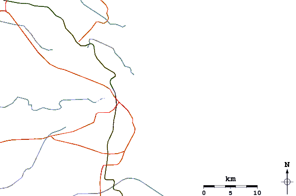 Roads and rivers around Miami