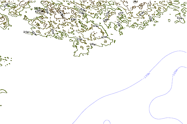 Shoreline around Michaud Point