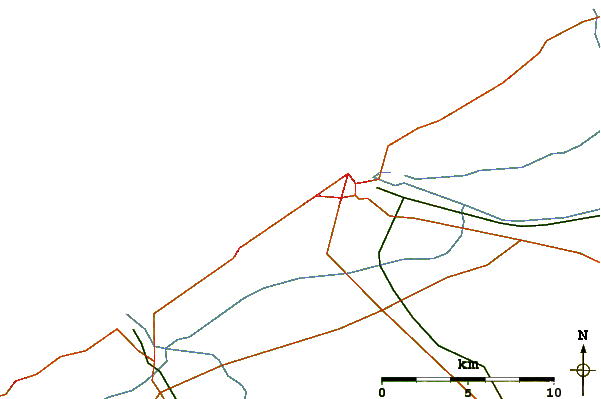 Roads and rivers around Middelkerke