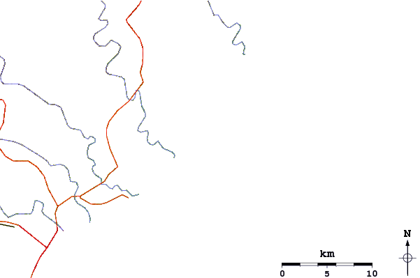 Roads and rivers around MiddleRock