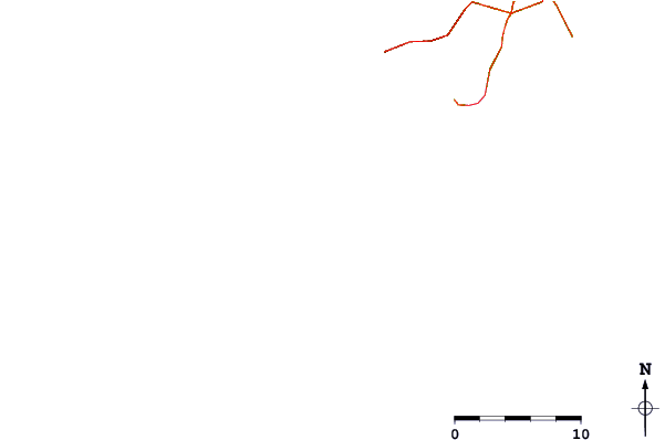 Roads and rivers around Middles (Ovaka)