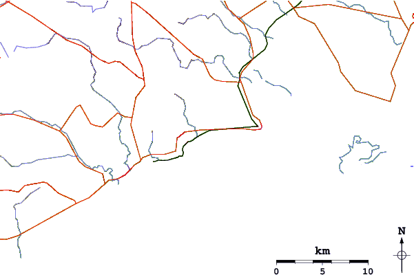 Roads and rivers around Middleton Point