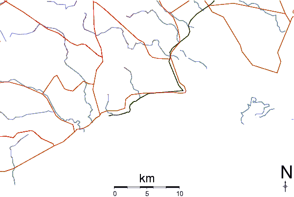Roads and rivers around Middleton Point