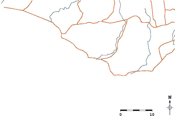 Roads and rivers around Miemia