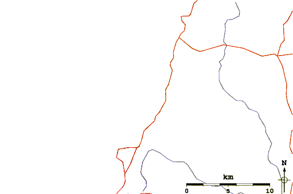 Roads and rivers around Milook