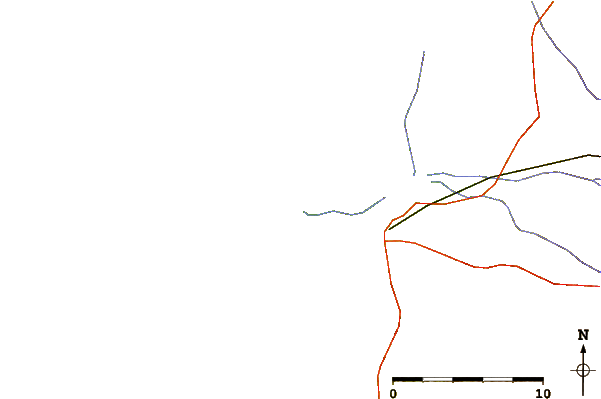 Roads and rivers around Mimizan
