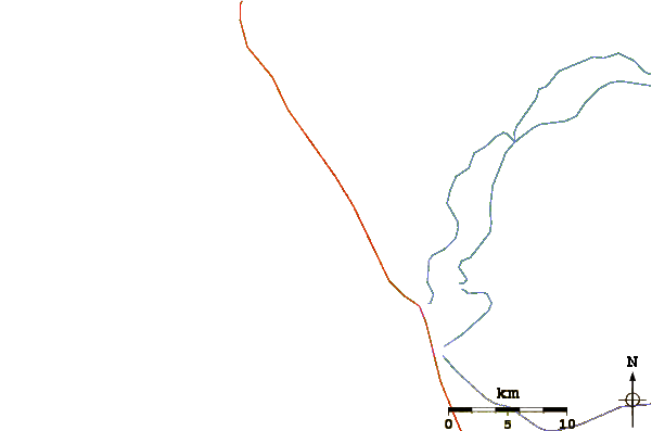Roads and rivers around Miradouro