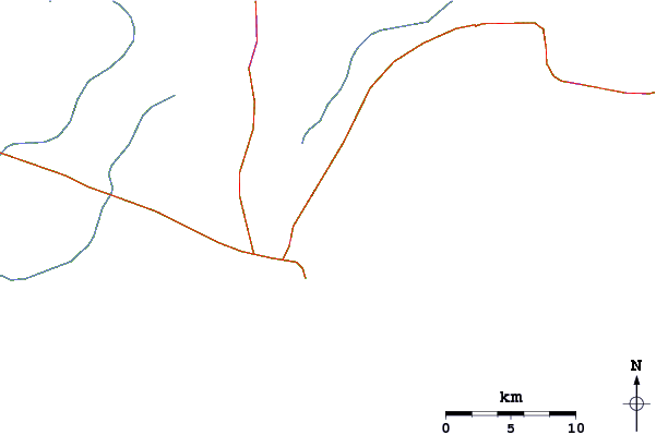 Roads and rivers around Mirages