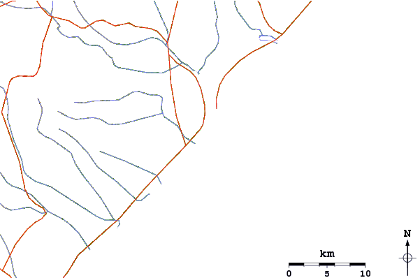 Roads and rivers around Mirante da Sirena