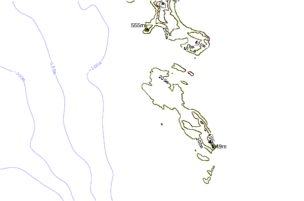 Shoreline around Misty Cliffs