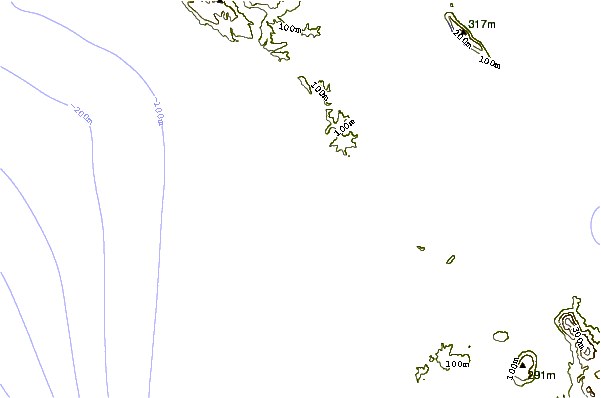 Shoreline around Mitikas Reef