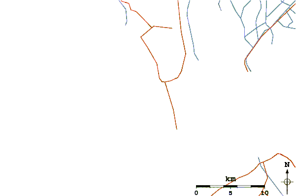 Roads and rivers around Mitikas Reef
