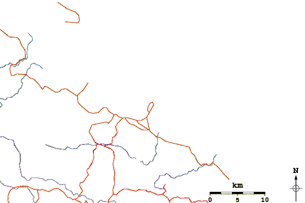 Roads and rivers around Moem Point