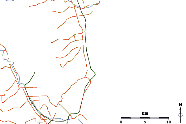 Roads and rivers around Moeraki