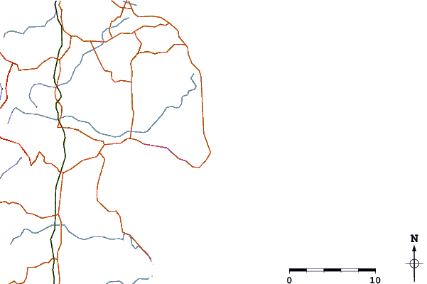 Roads and rivers around Moffats Left