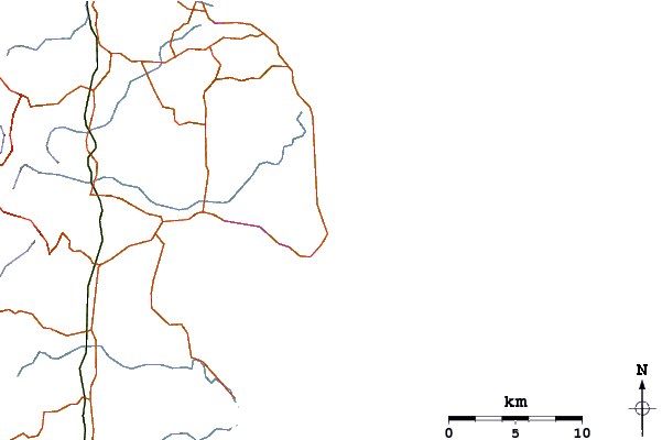 Roads and rivers around Moffats Left