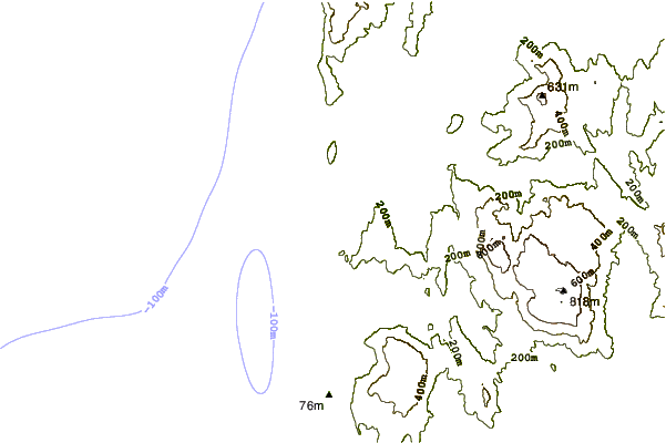 Shoreline around Moledo