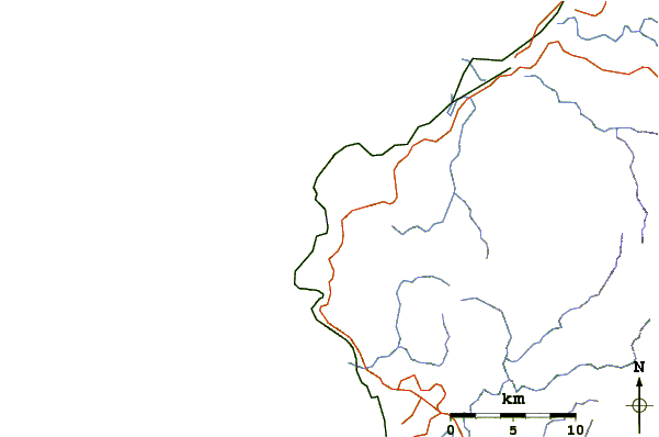Roads and rivers around Momi Bay
