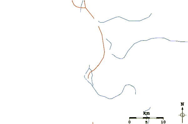Roads and rivers around Mompiche