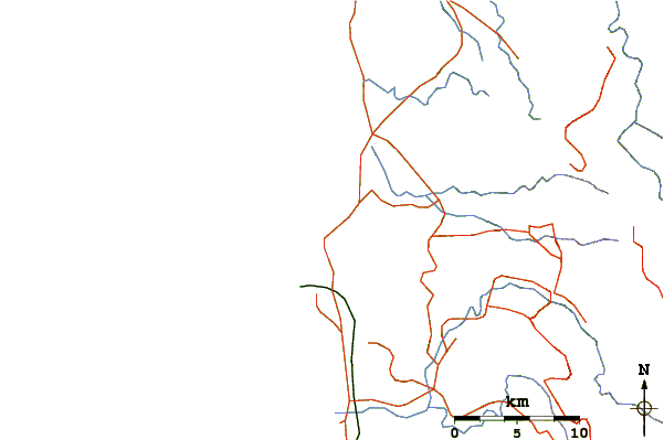 Roads and rivers around Mona Liza Point