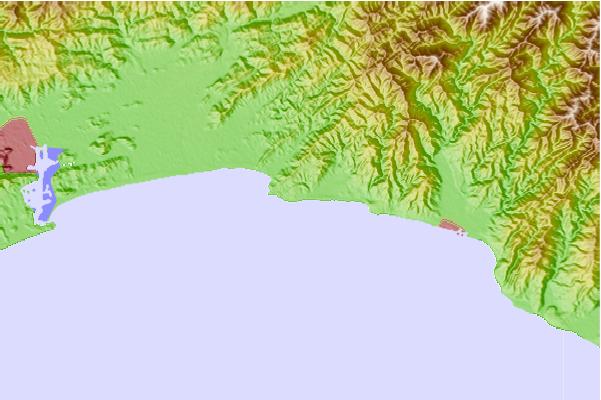 Surf spots located close to Monabe Rivermouth