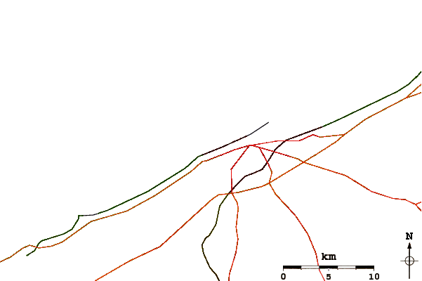 Roads and rivers around Monica beach