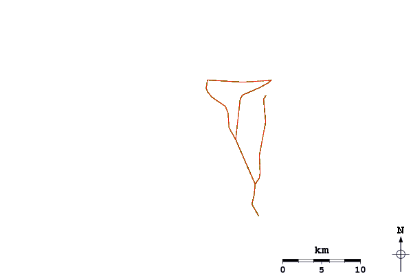 Roads and rivers around Monte Leao