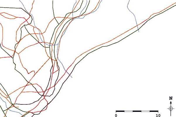 Roads and rivers around Montgat