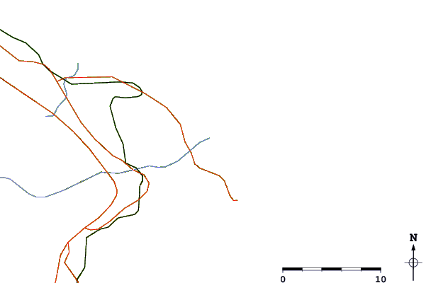 Roads and rivers around Montgo di Bongo