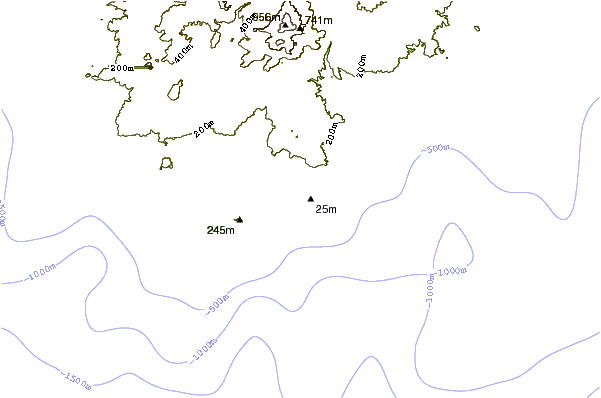 Shoreline around Monuments