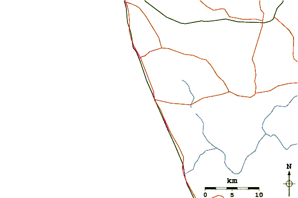 Roads and rivers around Moogurama